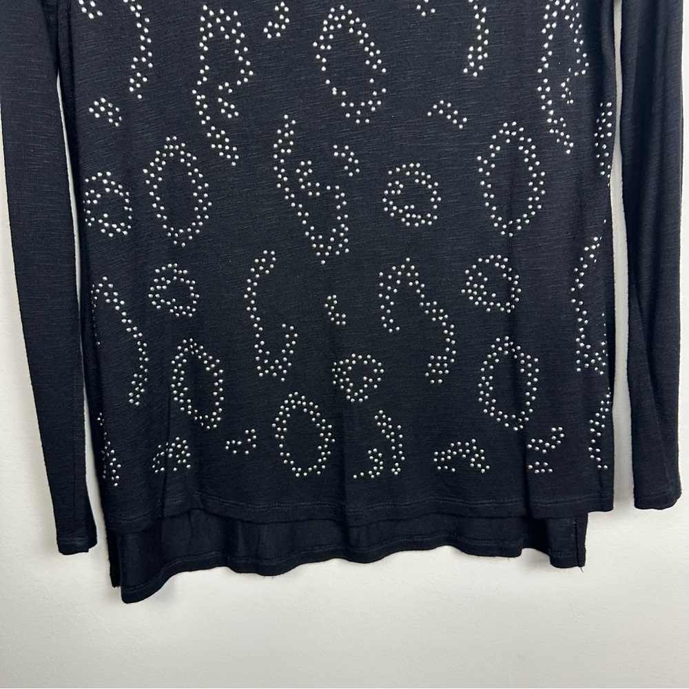 Apt. 9 Black Top with Silver Accents Size Small - Picture 3 of 7